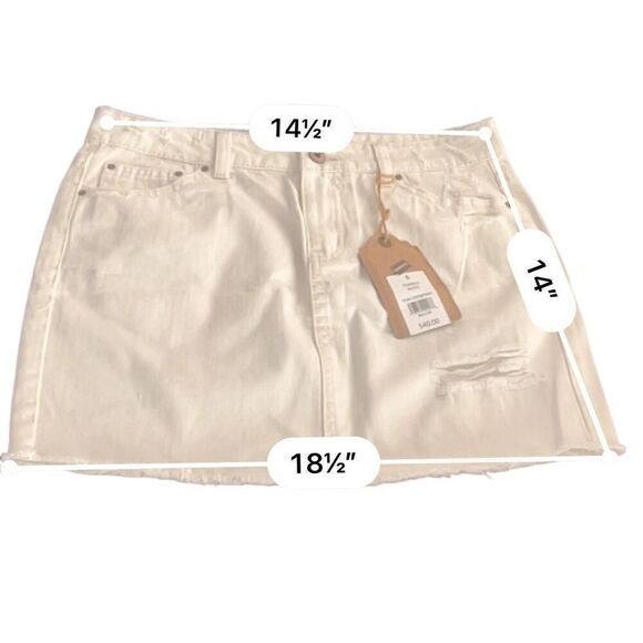 True Craft Denim White Skirt size 5 - Picture 6 of 7